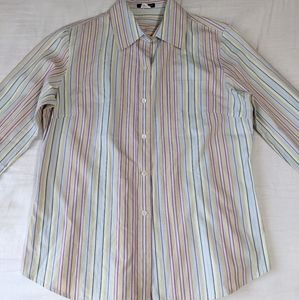 J crew vertical Stripes Long Sleeve Button Down